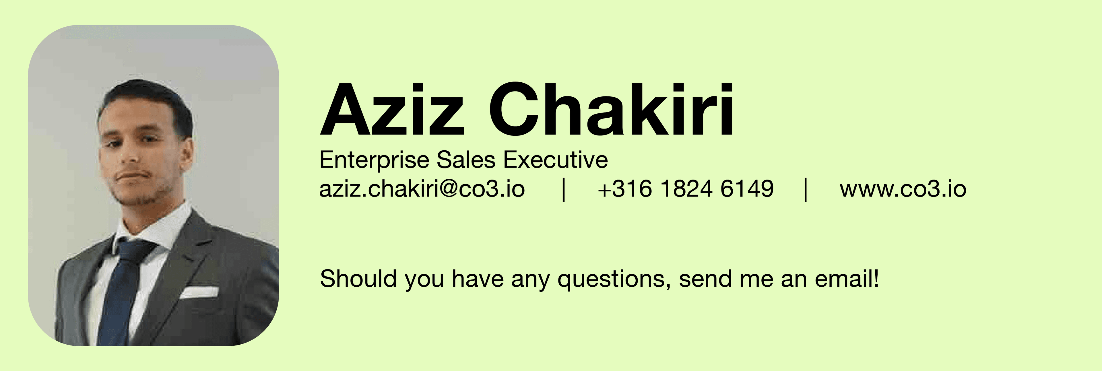 co3 sales executive Aziz Chakiri
