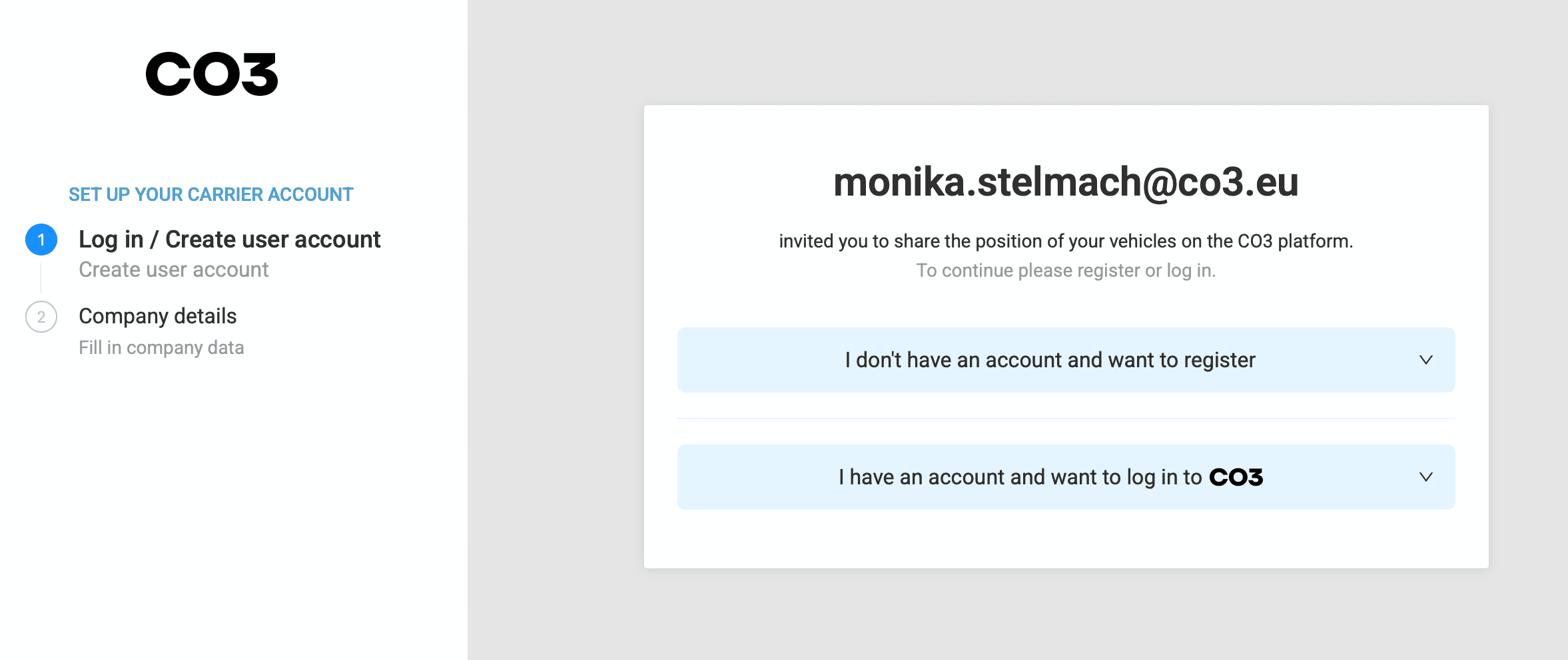 CO3 carrier onb form