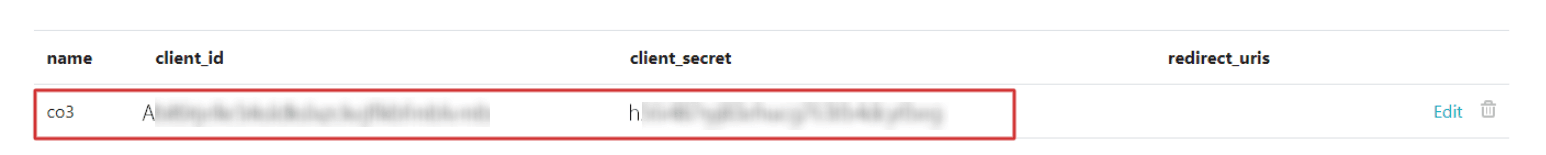Copy client_id and client_secret