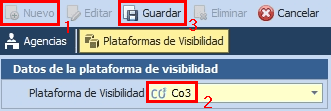 Click "New", select "CO3" as the visibility platform, and click "Save"