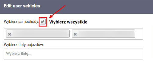If you want to share all vehicles, click “Select all”