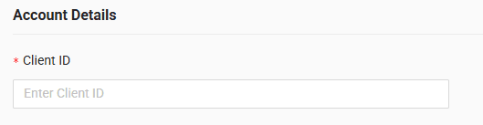 In the form, paste the copied Client ID