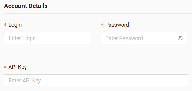 Paste the generated token into the "API key" field