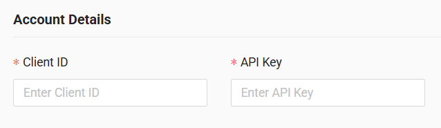 In the form enter client ID and API key received from the GPS provider