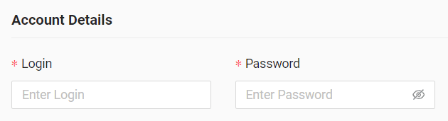 In the form enter created username and password and select URL