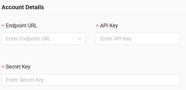 In the form select the URL and enter API key and secret key received from your GPS provider