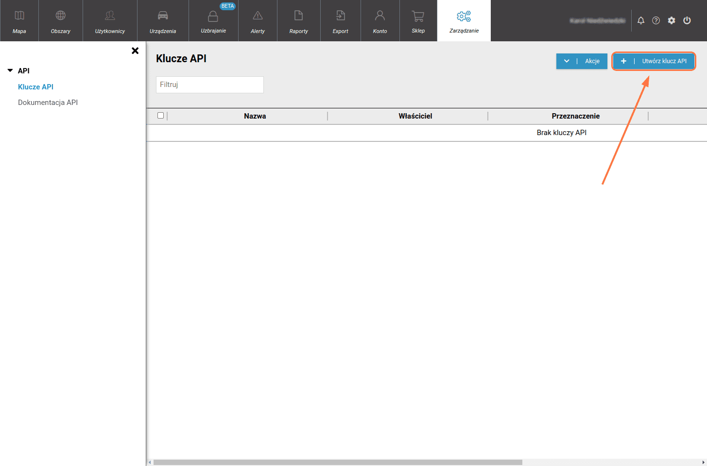 Press "Create API Key" button