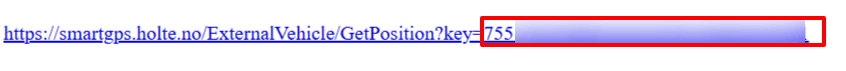 From the generated link copy only the value that appears after key=