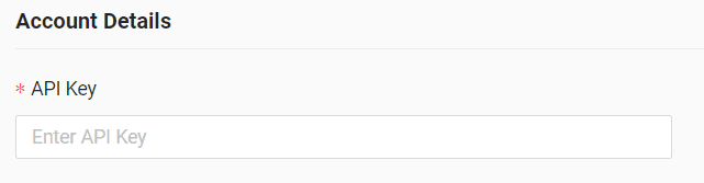 In the form, enter the API key received from your GPS provider