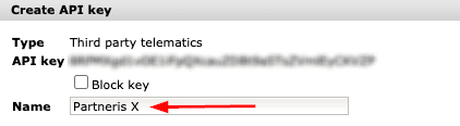 Set the key name, e.g. “CO3”