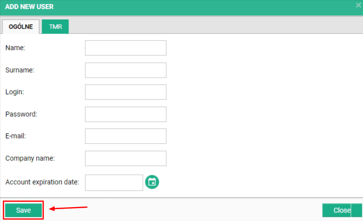 Select "Save"