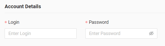 In the form enter login and password received from your GPS provider