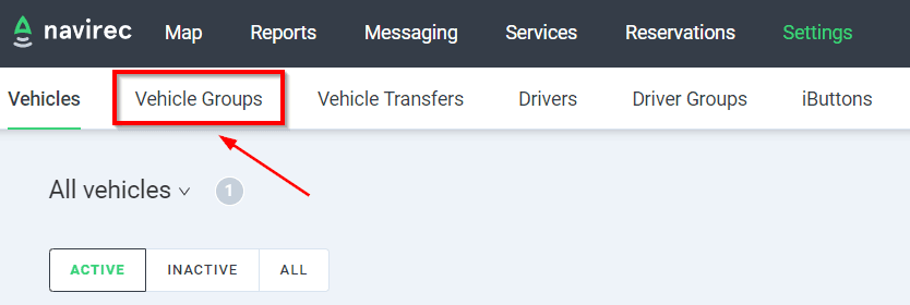 Select “Vehicle Groups”