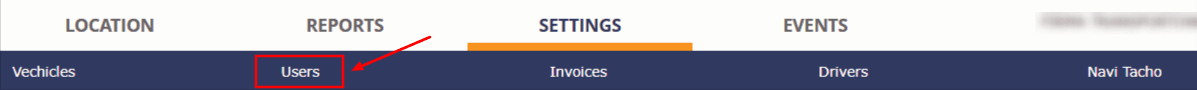 Click “Users”