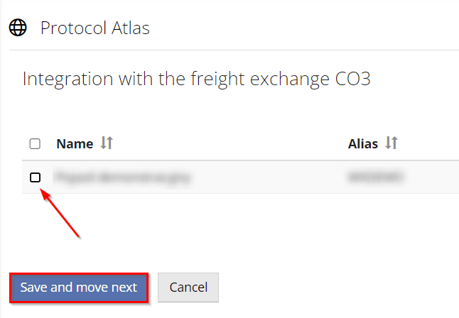 Select vehicles that you want to share and click "Save and move next"