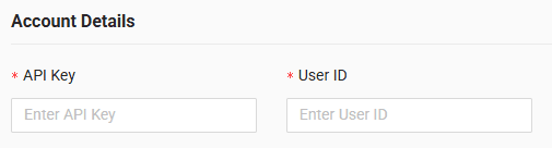 In the form enter API key and user ID received from your GPS provider