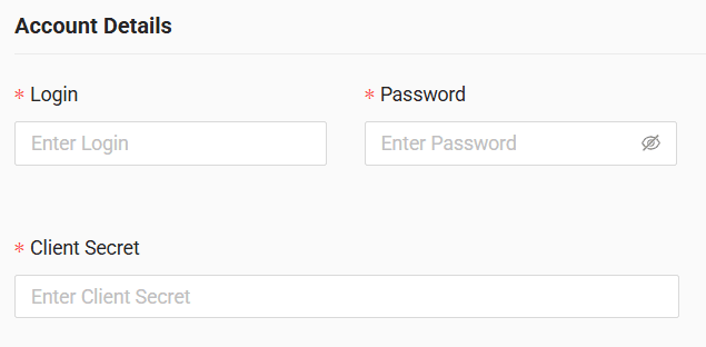 In the form enter username, password and client secret received from the GPS provider