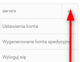 Click the arrow next to your login