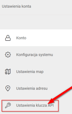 Select "API Key Settings"