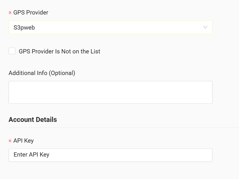 In the form paste the copied API key