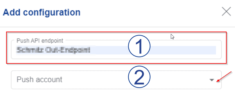 Set endpoint name and select the account created earlier from the list