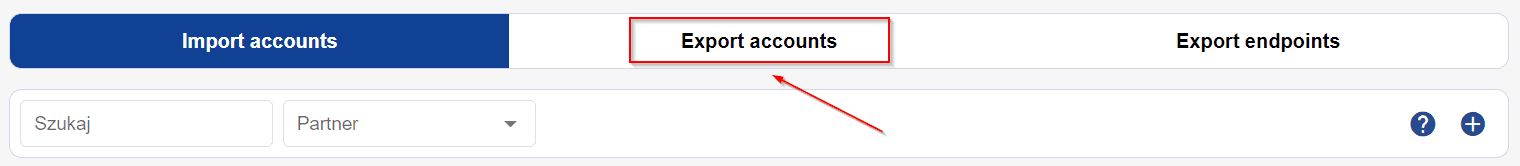 Click “Export accounts”