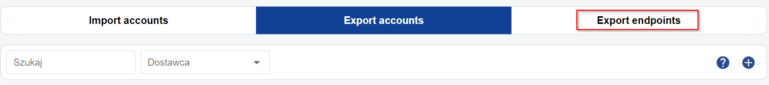 Go to “Export endpoints”