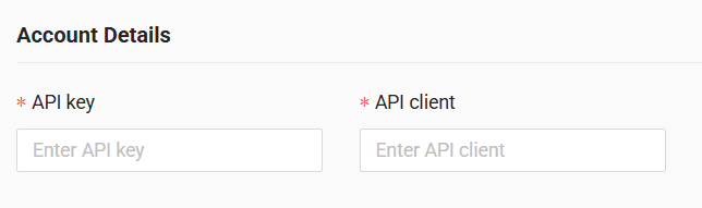 In the form enter keys (API key and API client) received from the GPS provider