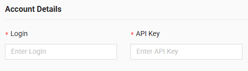 In the form enter username and API key received from your GPS provider