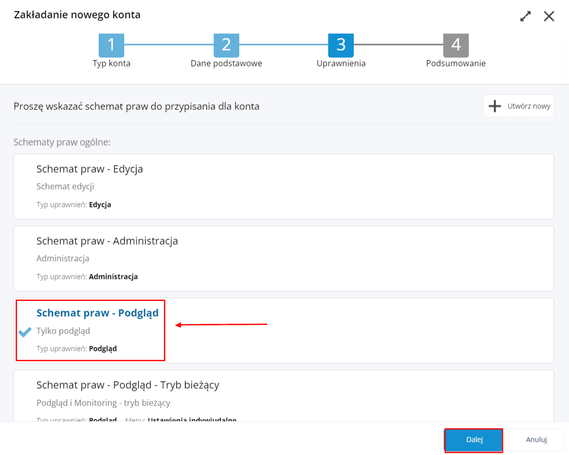 Select “View only” and click “Next”