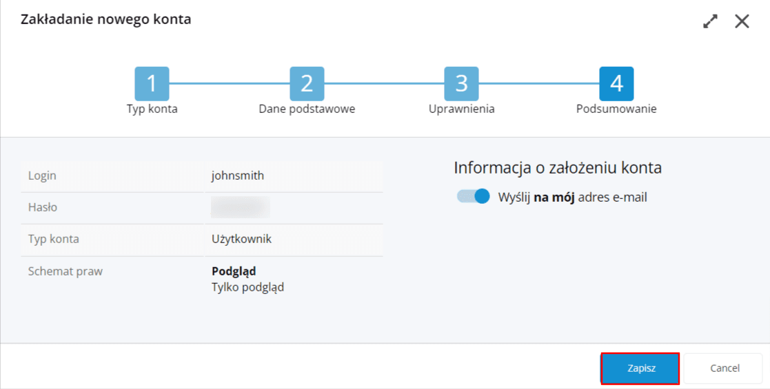 Check if your data is correct and click “Save”