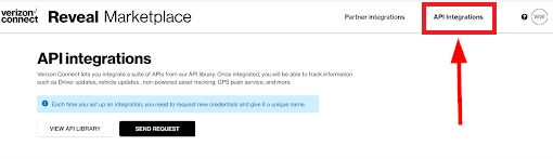 Select “API Integrations”