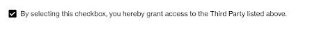 Check the box to grant access