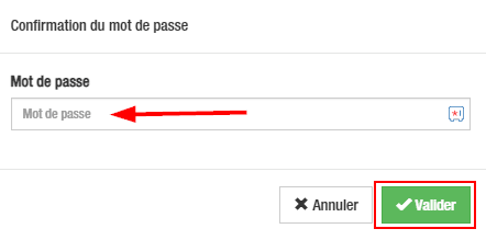 Enter your password to confirm the key copy and click “Save”