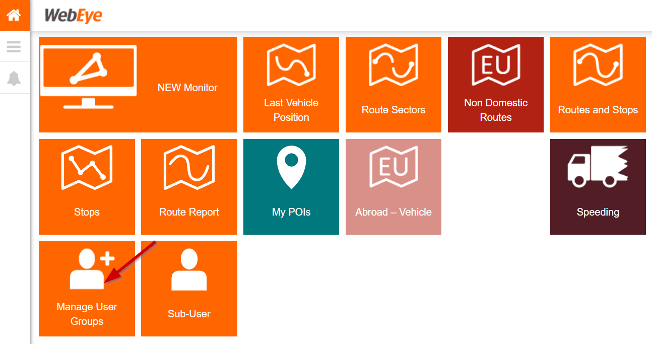 Select “User Groups”