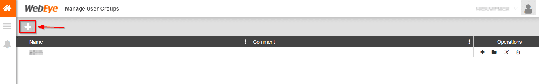 Click on the plus icon