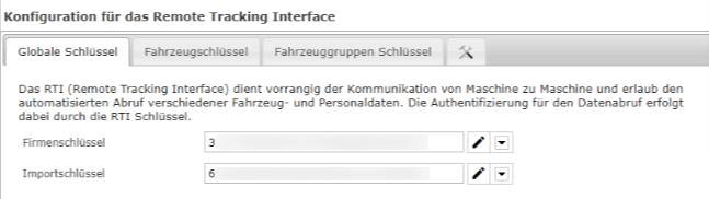 Go to "Globale Schlüssel" and copy Firmenschlüssel