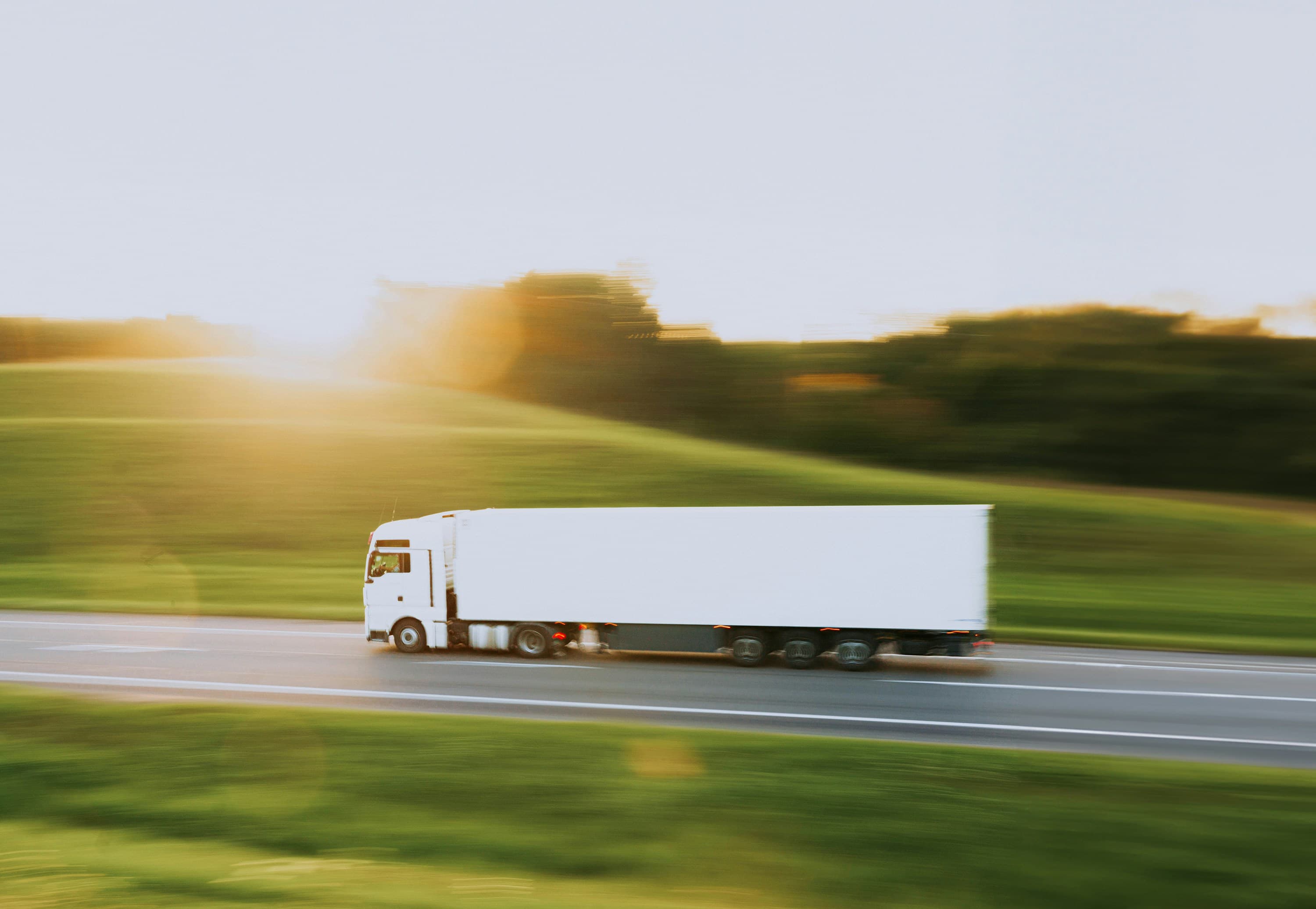 truck in motion