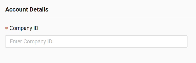 In the form paste the copied company id