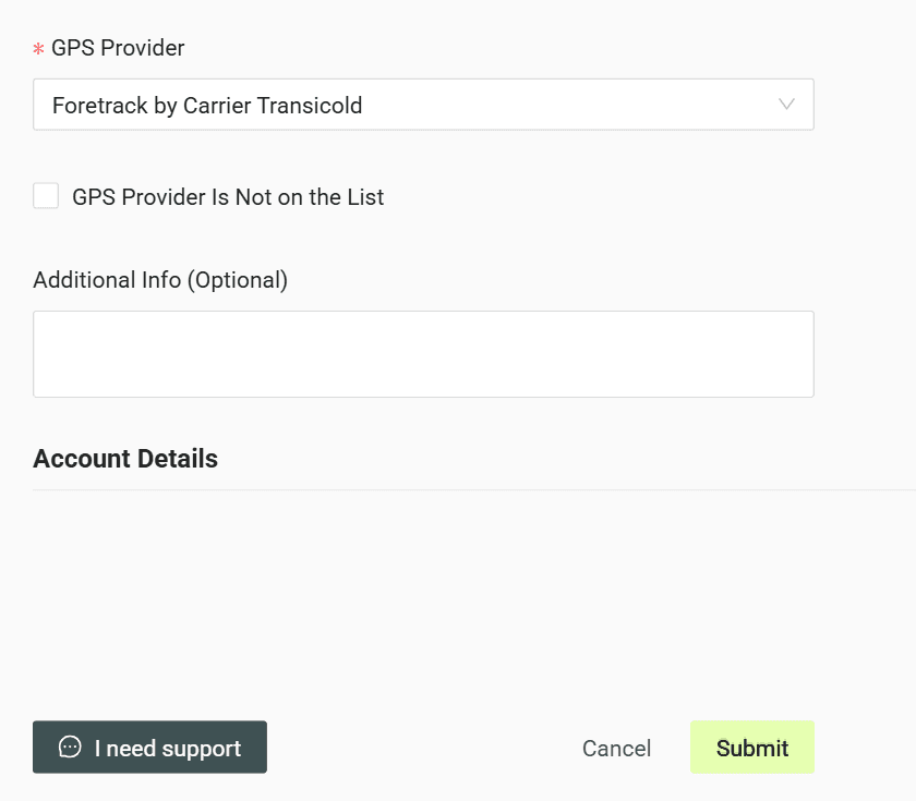 Click "Submit" to create the account