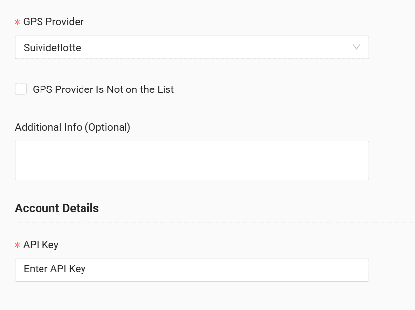 In the “API Key” field enter the API key