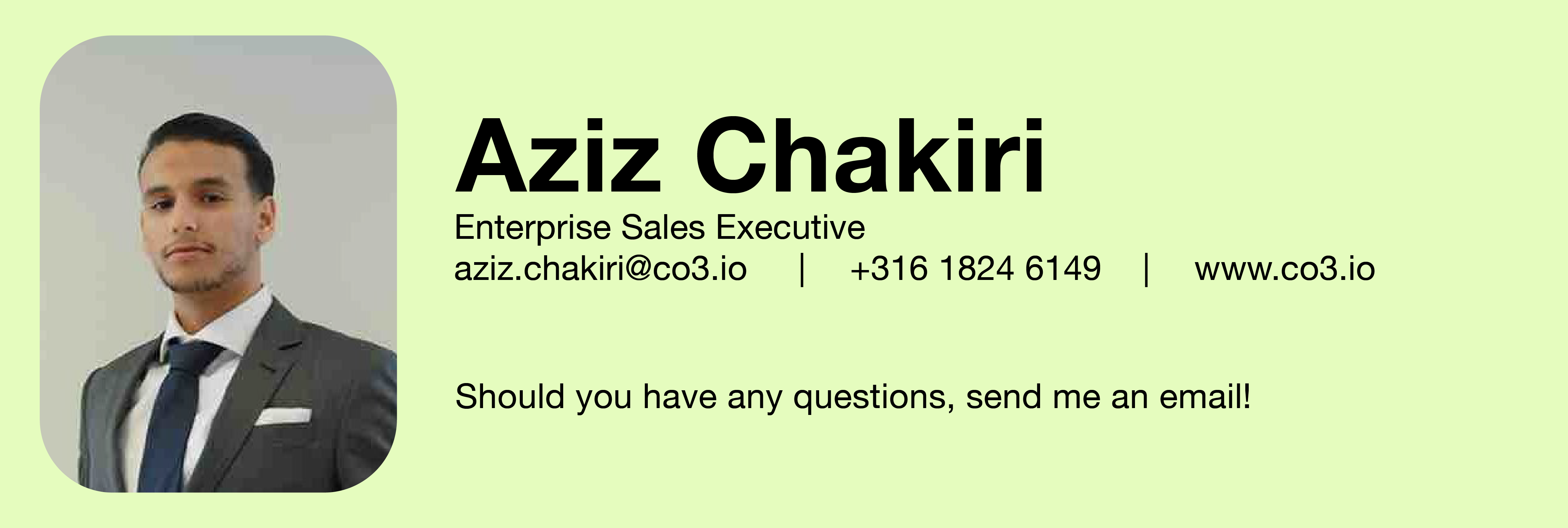 co3 sales executive Aziz Chakiri
